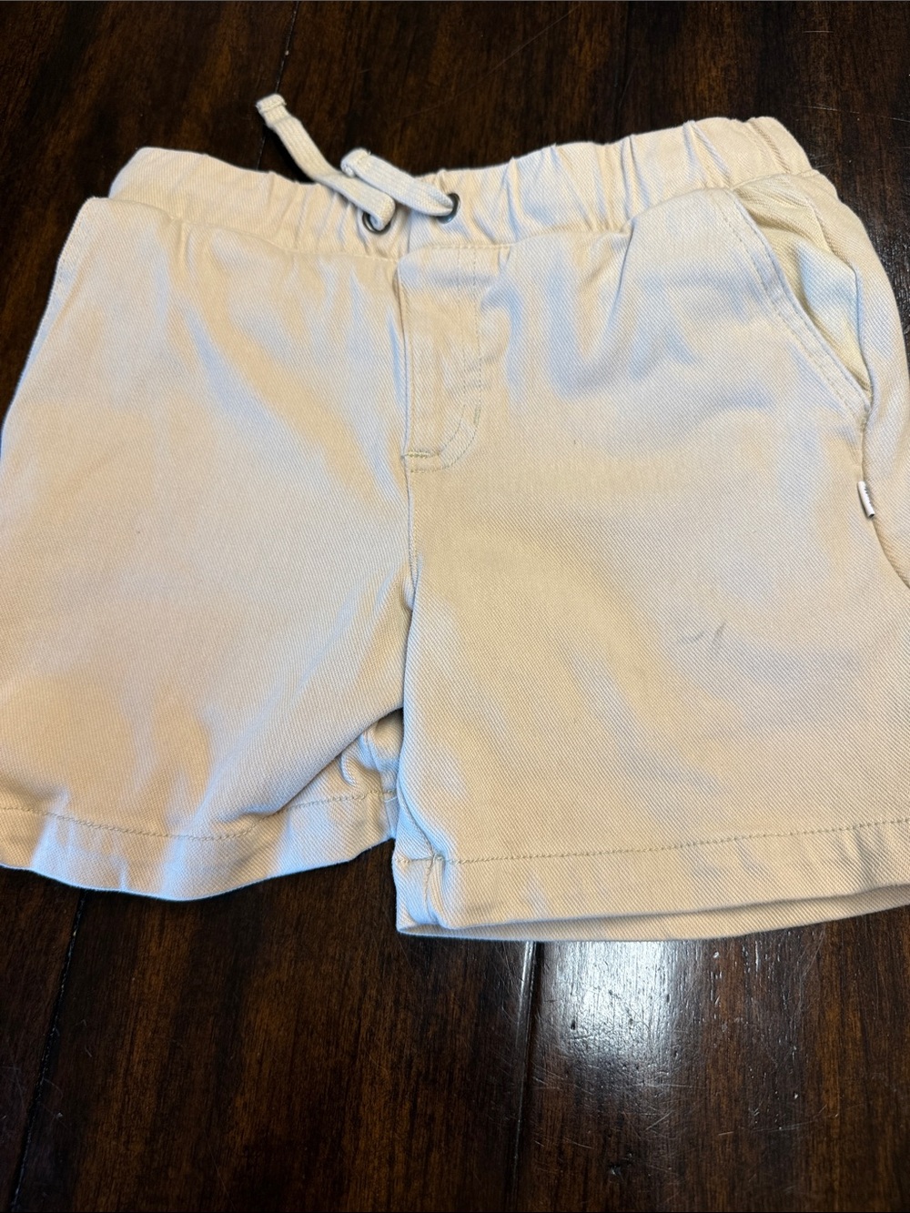 Little Sleepies Cream Drawstring Cotton Shorts